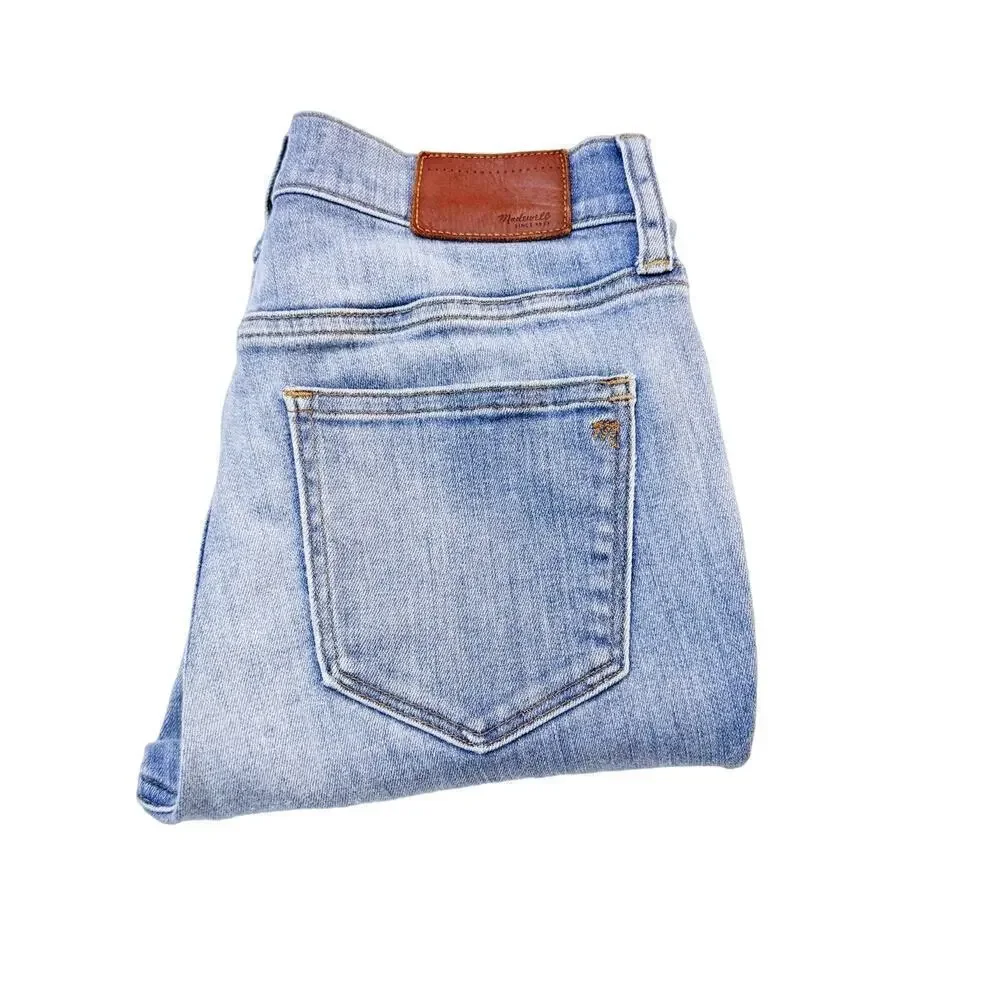 Madewell High Riser Crop Light Wash Denim Jeans Size 26
